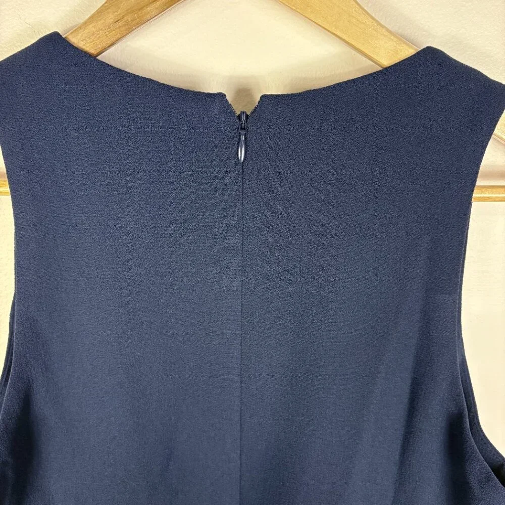 Dress The Population Catalina Navy V-Neck Sleeveless Midi Dress - Picture 5 of 13